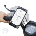 Soporte de teléfono de silicona universal para bicicleta, motocicleta o cochecito, soporte giratorio de 360° para manillares para GPS y navegación móvil 3