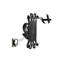 Soporte de teléfono de silicona universal para bicicleta, motocicleta o cochecito, soporte giratorio de 360° para manillares para GPS 10