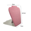 Soporte de terciopelo para collares 22,5 × 19 × 10 cm terciopelo rosa soporte de exhibición para joyas display de mesa para cadenas 2