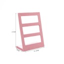 Soporte de terciopelo para pendientes 21 × 15,5 × 8 cm soporte de joyería de terciopelo rosa con 24 agujeros para pendientes organizador de mesa 2