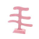 Soporte de terciopelo para pendientes en forma de árbol 23,5 × 22,5 cm soporte de joyas de terciopelo rosa soporte de varios niveles para pendientes 1
