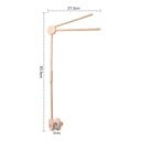 Soporte doble de madera para juguetes colgantes 83,5 x 37,3 x 2 cm, para sujetar detrás de la cuna, ideal para organizar y colgar decoraciones 2