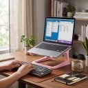 Soporte ergonómico para portátil y teclado 23,8 x 23 x 11,7 cm portátil con compatibilidad universal y construcción robusta para escritorio 11