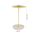 Soporte giratorio para joyas 30,5 × 18 cm Organizador de mesa para pendientes, pulseras y collares soporte de joyas con base 2