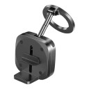 Soporte magnético para teléfono Compatible con MagSafe Giratorio a 360 grados Telescópico Metálico Gris oscuro Para coche, tren y viajes 2