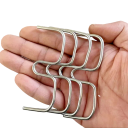 Soporte metálico para ramas de árboles 10 unidades 8 cm plateado para ramas de diámetro 0,5–0,8 cm para dar forma y fijar ramas de árboles 4