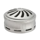 Soporte para carbón para pipa de agua, cuenco metálico resistente al viento con filtro y control de calor 75 x 45 mm plateado para crear humo denso 1