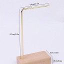 Soporte para pendientes con base de madera 11,5 × 6 cm soporte de mesa para joyas con barra horizontal organizador para exhibición de pendientes 3