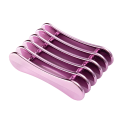 Soporte para pinceles de uñas 7,7 x 5 x 2,1 cm 5 compartimentos Soporte de plástico para pinceles y bolígrafos con impresión metálica 7