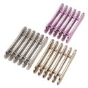 Soporte para pinceles de uñas 7,7 x 5 x 2,1 cm 5 compartimentos Soporte de plástico para pinceles y bolígrafos con impresión metálica 3