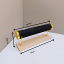 Soporte para pulseras y relojes con base de madera 29 × 12,5 × 7 cm soporte extraíble con almohadilla de terciopelo 4