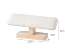 Soporte para pulseras y relojes T-bar 12 × 8,5 × 5 cm soporte de madera con soporte acolchado de cuero para exhibir pulseras de relojes 3