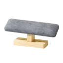 Soporte para pulseras y relojes T-bar 19,5 × 8,5 × 5 cm soporte de madera con almohadilla de terciopelo para exhibición de pulseras de relojes 1
