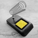 Soporte para soldador con espiral y bandeja para esponja de limpieza Soporte estable para un almacenamiento seguro del soldador 6