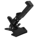 Soporte para teléfono móvil con clavijero de guitarra Soporte de clip para grabación de vídeo y lectura de acordes Soporte universal negro para smartphone 3