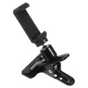 Soporte para teléfono móvil con clavijero de guitarra Soporte de clip para grabación de vídeo y lectura de acordes Soporte universal negro para smartphone 4