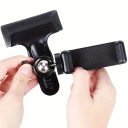 Soporte para teléfono móvil con clavijero de guitarra Soporte de clip para grabación de vídeo y lectura de acordes Soporte universal negro 6