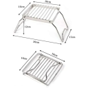Soporte plegable de acero inoxidable para ollas, ideal para cocinar al aire libre, estufa portátil, construcción estable, ideal para acampar y hacer senderismo. 2