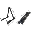 Soporte plegable para guitarra, de metal negro, con forma de A, para guitarra acústica y eléctrica, soporte estable para instrumentos musicales. 2