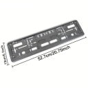 Soporte universal de matrícula 52,7x13 cm Marco estándar para placa de matrícula con protección anticorrosiva Cubierta resistente para matrícula 2