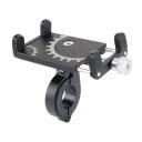 Soporte universal de metal para teléfono en bicicleta y motocicleta con tornillo de bloqueo, soporte de aluminio giratorio 360° para manillar 1