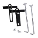 Soporte universal para batería de automóvil de hierro resistente con tornillos de montaje soporte ajustable para batería 230×135×195 mm accesorios para coches y camiones 4