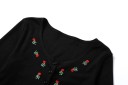 Sort crop top med knapper til kvinder 3