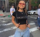 Sort dame crop top 2