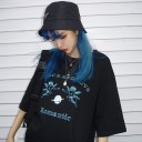 Sort dame-t-shirt med englemotiv 4