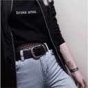 Sort dame-T-shirt med print 2