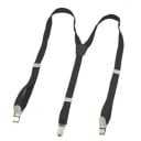 Sort elastisk seler til bukser i Y-form Tre metalclips Justerbare spænder til længdeindstilling Smalle bånd Størrelse 98 x 1,6 cm 1