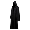 Sort hættekappe Halloween-kappe til voksne Sort kappe Cosplay-troldmandskostume 1