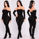 Sort off-shoulder jumpsuit til kvinder 1