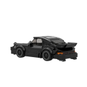 Sort Porsche 930 Turbo bilbyggesæt foldbar racersportsvogn kørebil modelbyggesæt til drenge 16 x 7 x 5 cm 3