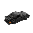 Sort Porsche 930 Turbo bilbyggesæt foldbar racersportsvogn kørebil modelbyggesæt til drenge 16 x 7 x 5 cm 4