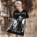 Sort skelet-t-shirt til kvinder 2