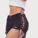 Sorte denimshorts til kvinder 1