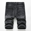 Sorte denimshorts til mænd 1