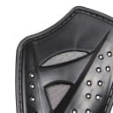 Sorte motocross shorts til knæene med faste lårbeskyttere og polstrede hoftebeskyttere med bred elastisk talje til motorcykel unisex 10