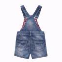 Șorturi din denim cu bretele pentru fetițe 2