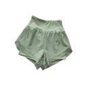 Șorturi sport pentru femei cu elastic și buzunare, unicolor, din nylon și spandex, șorturi elastice funcționale pentru alergare și fitness 8