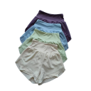 Șorturi sport pentru femei cu elastic și buzunare, unicolor, din nylon și spandex, șorturi elastice funcționale pentru alergare și fitness 4