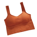 Sostén deportivo para mujer con tirantes anchos y diseño acanalado tamaño universal algodón para fitness ejercicio y uso diario 6