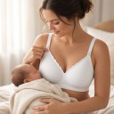 Sottile reggiseno senza cuciture per donne in gravidanza e in allattamento senza ferretti con ganci sulle spalline e scollatura a V 5
