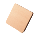 Sottobicchiere in legno quadrato piatto 9 cm Sottobicchiere resistente al calore per tazza in legno Stoviglietta per tè e caffè da tavolo 2