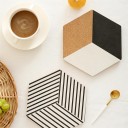 Sottobicchiere in sughero a forma esagonale 2