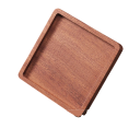 Sottobicchiere quadrato in legno 9 cm Sottobicchiere resistente al calore in legno massello per tazza e per tè e caffè 1