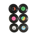 Sottobicchieri a forma di disco in vinile 6 pz 2
