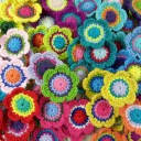 Sottobicchieri all'uncinetto a forma di fiore 30 pz 2