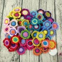 Sottobicchieri all'uncinetto a forma di fiore 30 pz 4